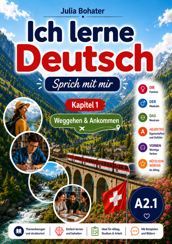 Ich lerne Deutsch. Sprich mit mir. Рівень A2.1. Kapitel 1. Weggehen & Ankommen